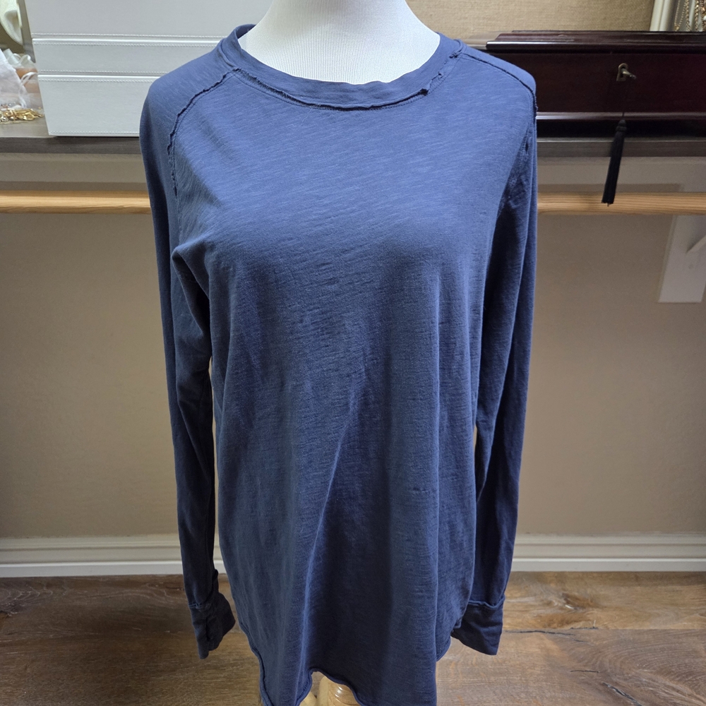 We The Free Navy Long Sleeve Top